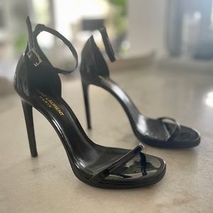 SOLD YSL Saint Laurent Jane Patent Leather stiletto37.5